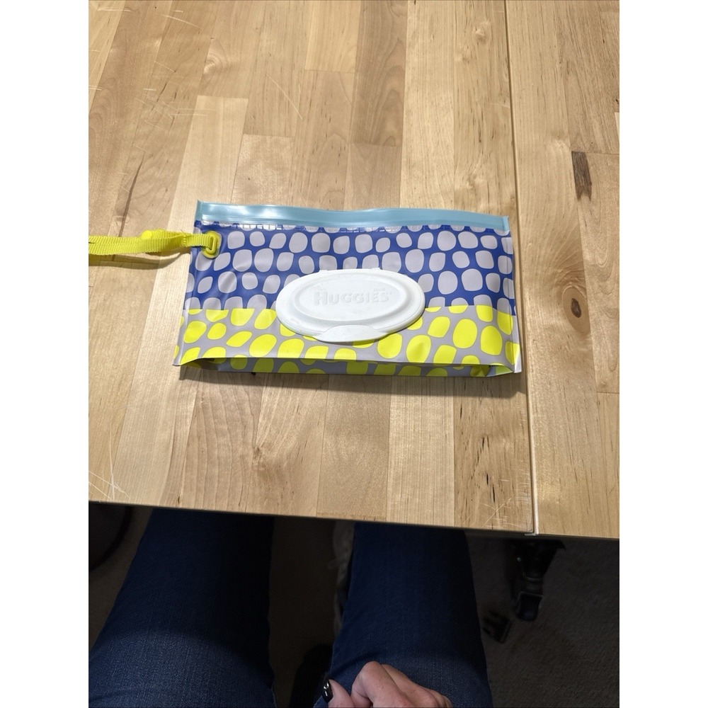 Huggies Clutch N Clean Refillable Wipe Container Wristlet Clutch Bag For Wipes